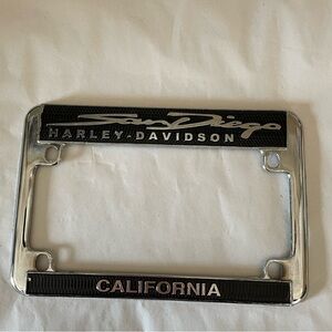 Harley Davidson metal license plate for Motercycle  San Diego California